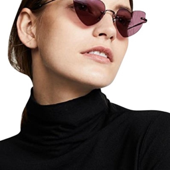 Saint Laurent Lou Lou Heart Shaped Sunglasses - Picture 3 of 4
